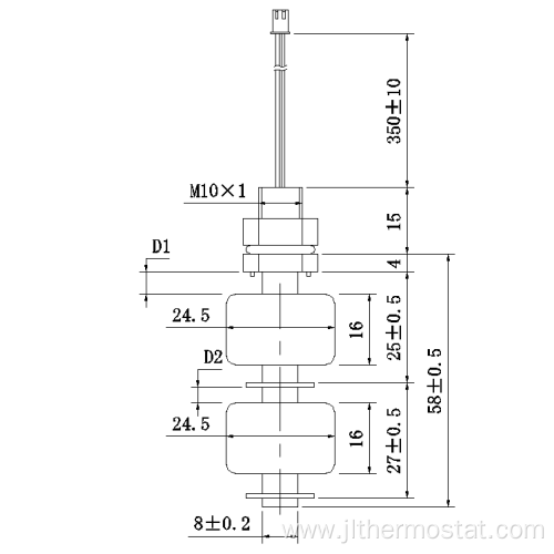 Double float level switch